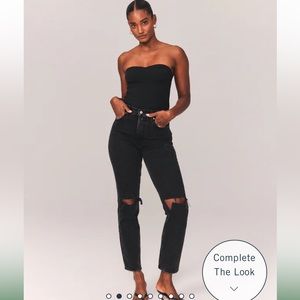 Abercrombie & Fitch Curve Love Ultra High Rise 90s Straight Jean